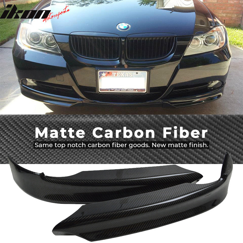 2006-2008 BMW E90 3 Series 4DR Front Bumper Lip Carbon Fiber