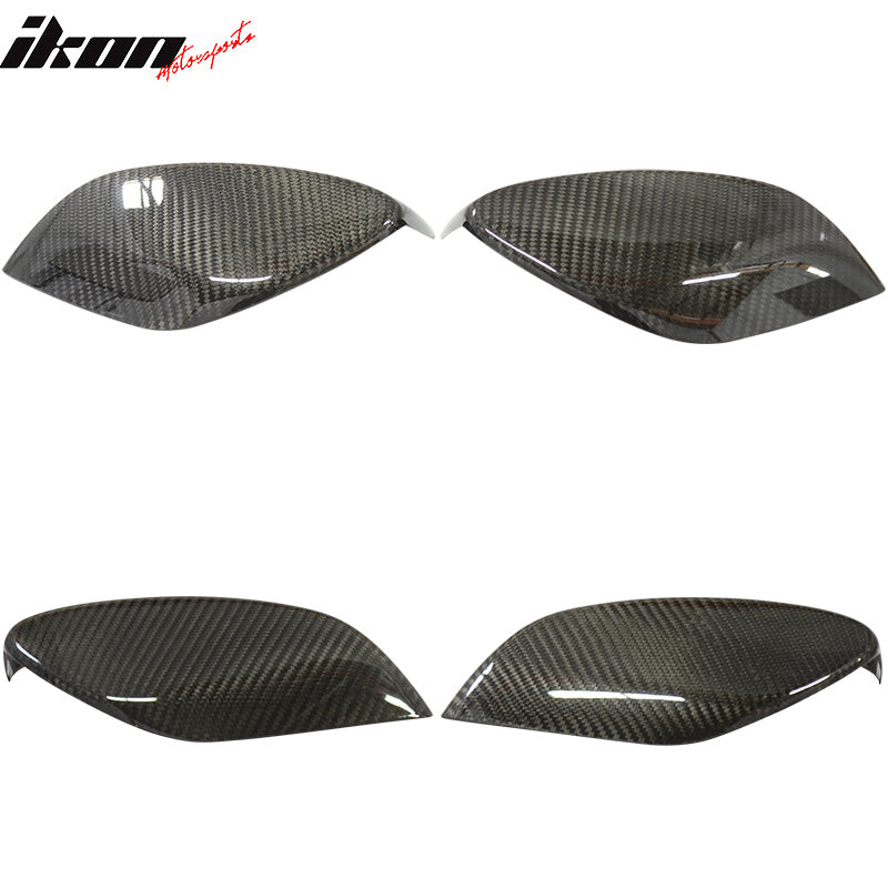 Mirror Cover Compatible With 2013-2016 Scion FR-S/2013-2020 Subaru BRZ/2017-2020 Toyota 86, Carbon Fiber (CF) Pair Side Mirror Cover Caps by IKON MOTORSPORTS, 2013 2014