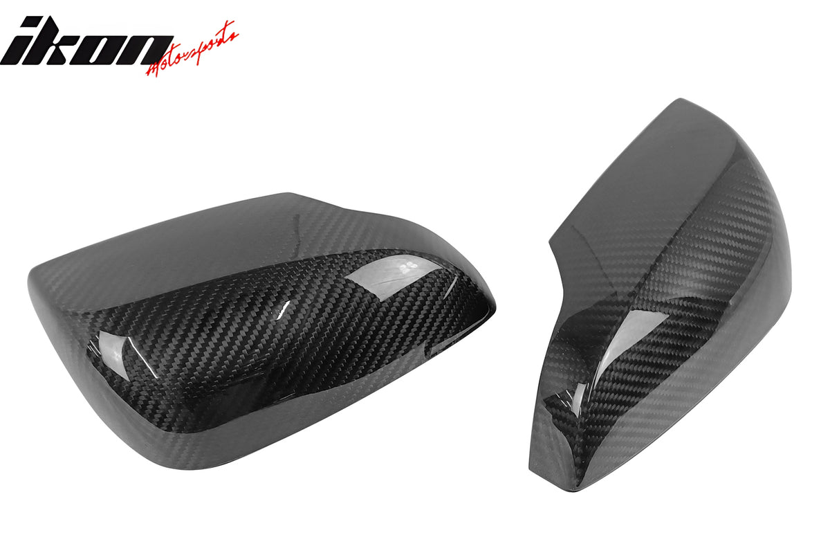 Fits 15-21 Subaru WRX STI Sedan Carbon Fiber Rear View Mirror Covers Trim 2PCS