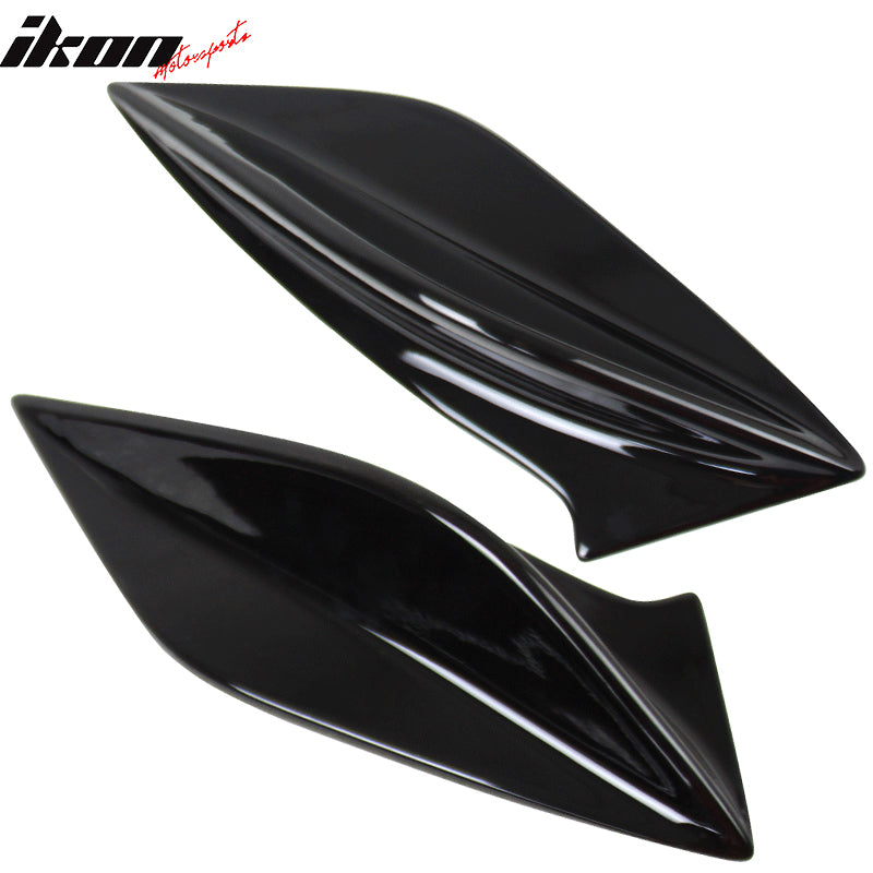 Pre-painted Side Spoiler Compatible With 2015-2021 Subaru WRX STI, Painted Glossy Black ABS Rear Shark Fin Wing Other Color Available by IKON MOTORSPORTS, 2016 2017