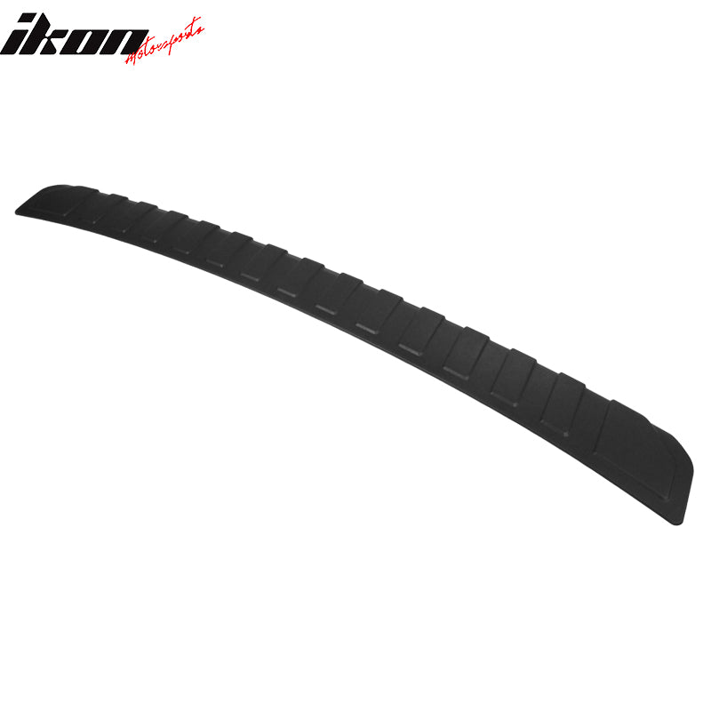 IKON MOTORSPRTS, Rear Bumper Protector Trim Compatible With 2018-2023 Subaru Forester 5th, Unpainted Black Factory Style PP Trunk Sill Trim Plate Cover Guard Scratch Cover Pad, 2019 2020 2021 2022