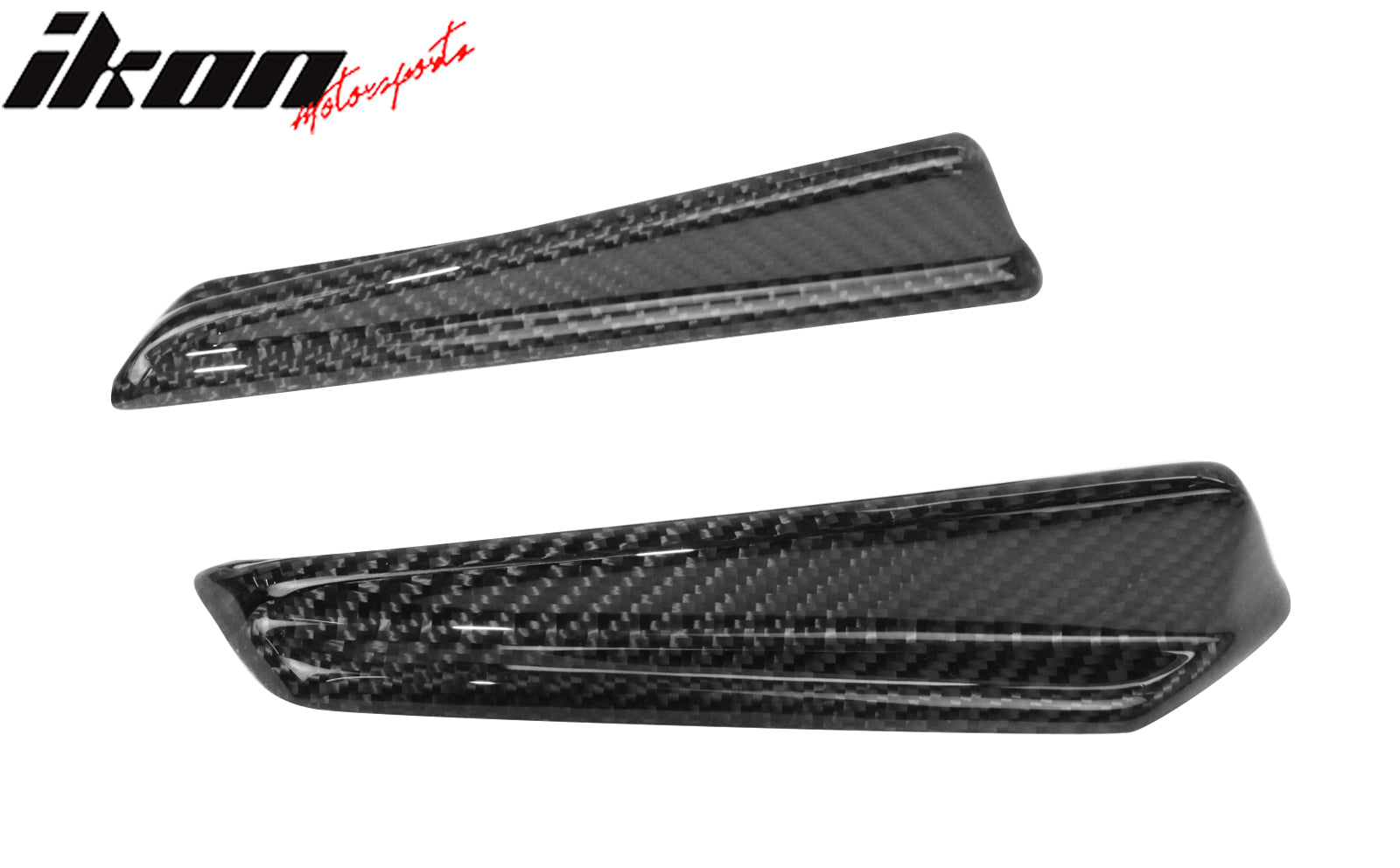 Fits 15-21 Subaru WRX STI Style Front Bumper Canards Carbon Fiber Side Fin Vents