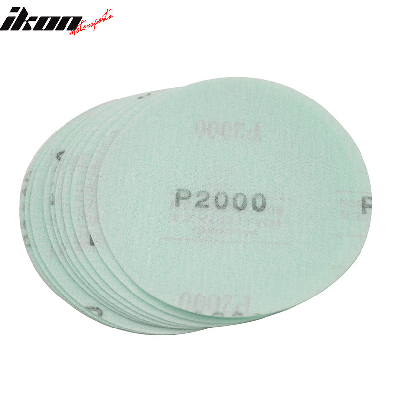 10PC Disc 2000 Grit 5 PSA Green Auto Sanding Paper Sheets Sand Velcro