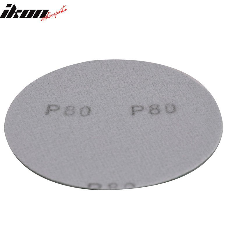 Wet Dry 5 Inch No Hole Sand Paper Disc 80 Grit Repair Sandpaper 10PC