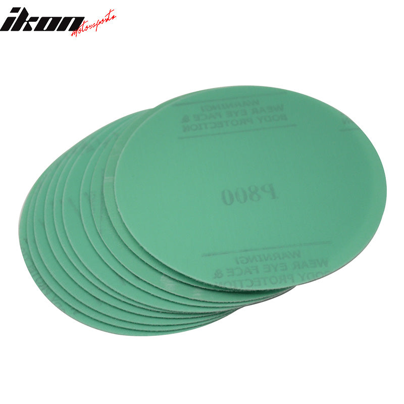10PC Disc 800 Grit 5 PSA Green Auto Sanding Paper Sheets Sand Velcro