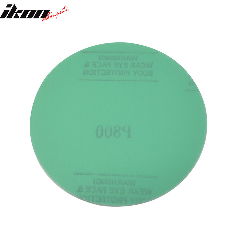 Disc 800 Grit 5 inch Round PSA Green Auto Sanding Paper Sheets Repair Sand Velcro 10Pcs Other Grit No. Available By IKON MOTORSPORTS