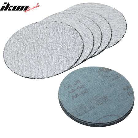 Universal 10Pc 5 inch Round 127mm 60 Grit Auto Sanding Disc No Hole Sandpaper Sheets Sand Paper Other Grit No. Available By IKON MOTORSPORTS