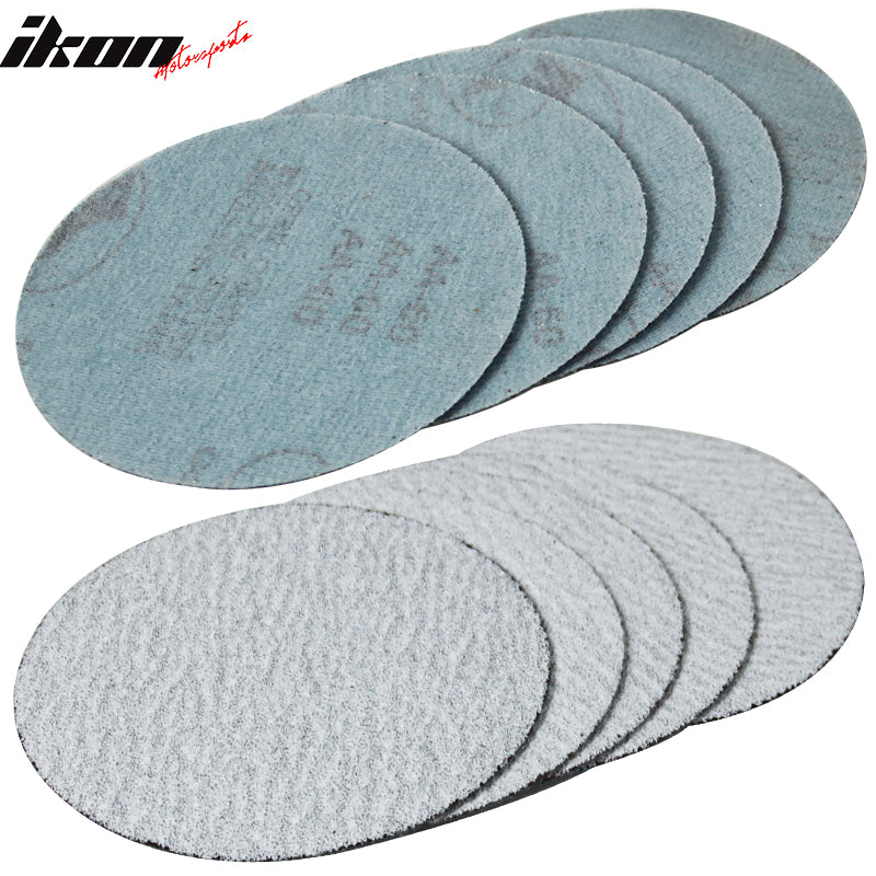 10PC 5Inch 127mm 60 Grit Auto Sanding Disc No Hole Sandpaper Sheets Sand Paper