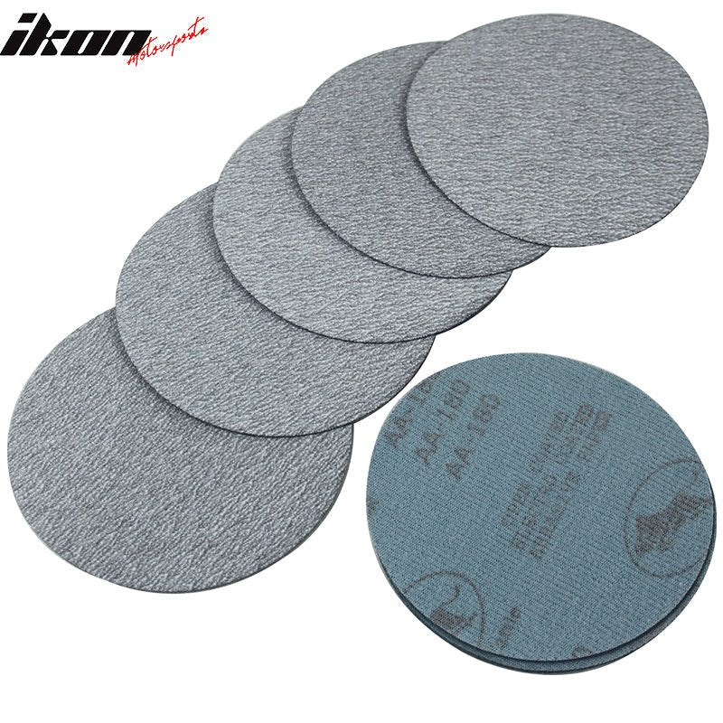 10PC 5Inch 127mm 180 Grit Auto Sanding Disc No Hole Sandpaper Sheets Sand Paper