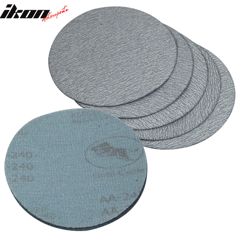 10PC 5in 127mm 240 Grit Auto Sanding Disc Sandpaper Sheets Sand Paper