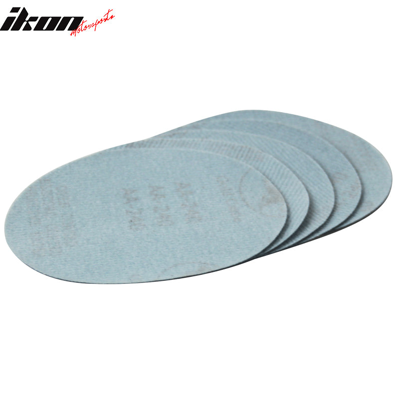 Universal 10Pc 5 inch Round 127mm 240 Grit Auto Sanding Disc No Hole Sandpaper Sheets Sand Paper Other Grit No. Available By IKON MOTORSPORTS