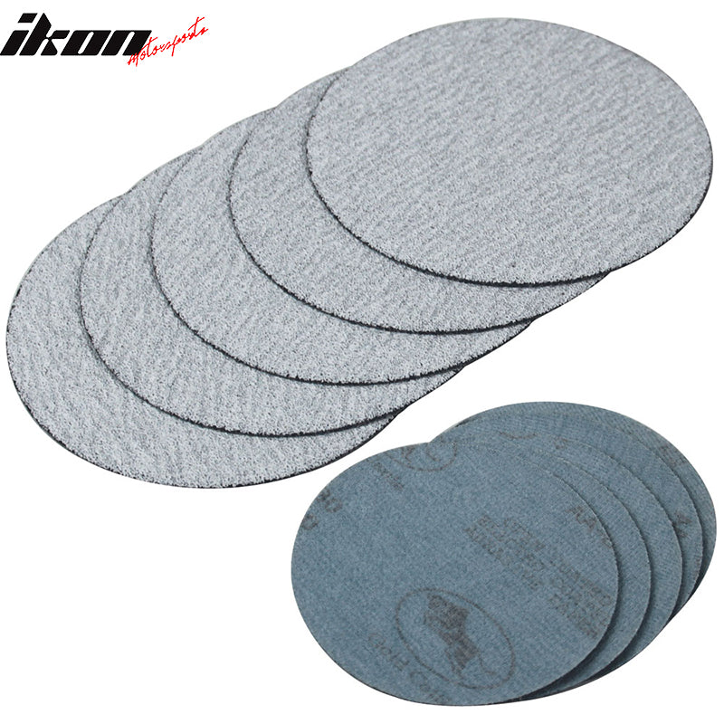 Universal 10Pc 5 inch Round 127mm 100 Grit Auto Sanding Disc No Hole Sandpaper Sheets Sand Paper Other Grit No. Available By IKON MOTORSPORTS
