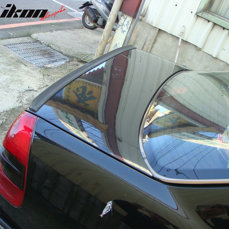 Trunk Spoiler Compatible With 1994-2007 Audi A6, Unpainted Black - Other Color Available Rear Roof Tail Spoiler Wing by IKON MOTORSPORTS, 1995 1996 1997 1998 1999 2000 2001 2002 2003 2004 2005 2006