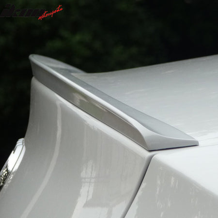 Trunk Spoiler Compatible With 2005-2011 Audi A6 C6, Unpainted Black - PUF - Other Color Available Rear Roof Tail Spoiler Wing by IKON MOTORSPORTS, 2006 2007 2008 2009 2010