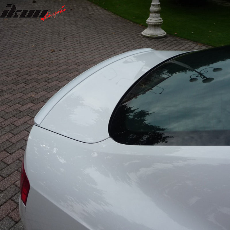 Trunk Spoiler Compatible With 2003-2006 Infiniti G35 G45, PV Style Unpainted Black PUF Rear Deck Lid Spoiler Wing Other Color Available By IKON MOTORSPORTS, 2004 2005