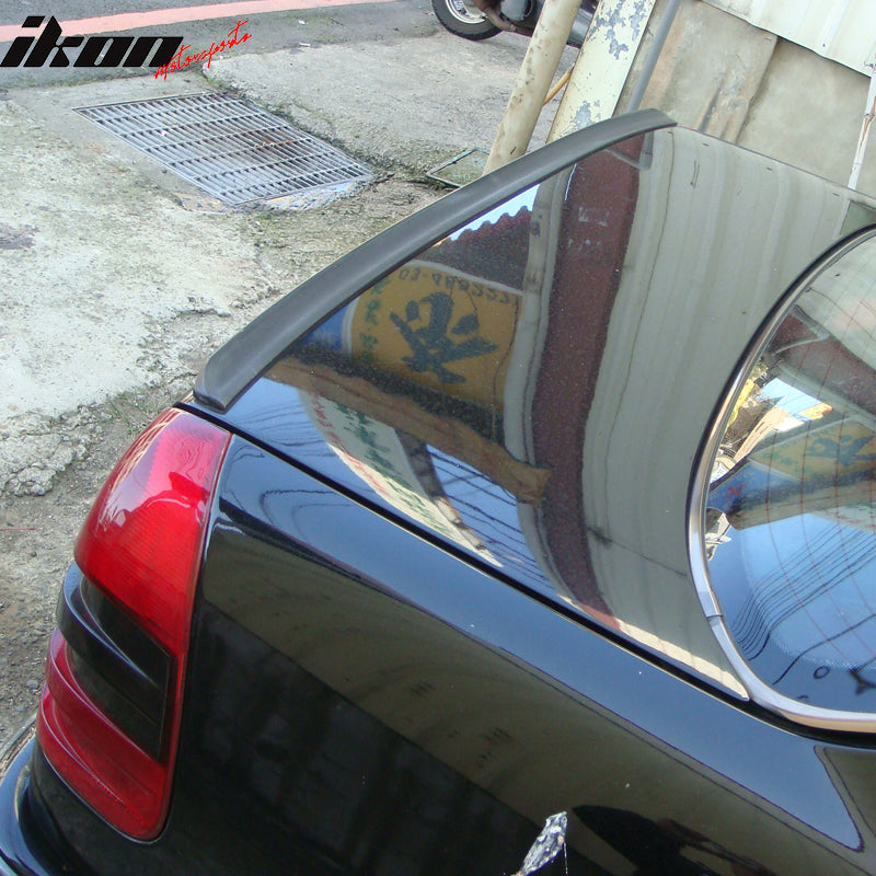 Trunk Spoiler Compatible With 2001-2008 Jaguar X Type X400, Unpainted Black Wing - PUF - Other Color Available Rear Roof Tail Spoiler Wing by IKON MOTORSPORTS, 2002 2003 2004 2005 2006 2007