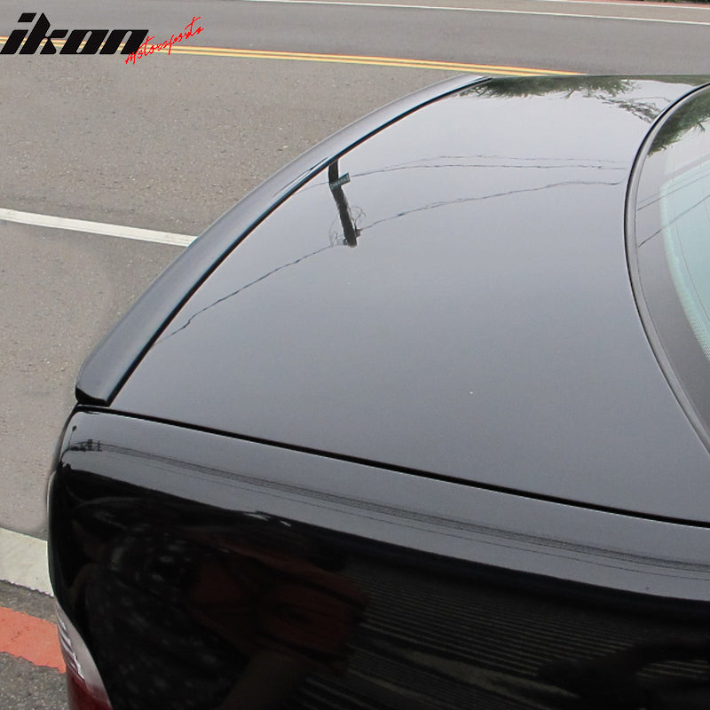 Trunk Spoiler Compatible With 2007-2012 Volvo S80, PV Style Unpainted Black PUF Rear Deck Lid Spoiler Wing Other Color Available By IKON MOTORSPORTS, 2008 2009 2010 2011