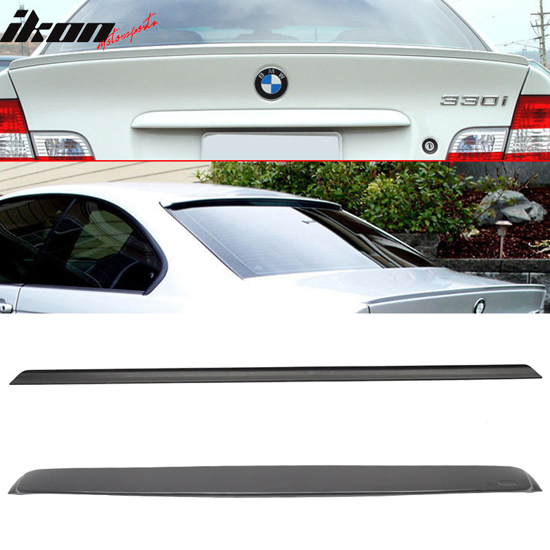 Fits 99-05 BMW E46 Coupe PU Trunk Spoiler & AC Roof Wing
