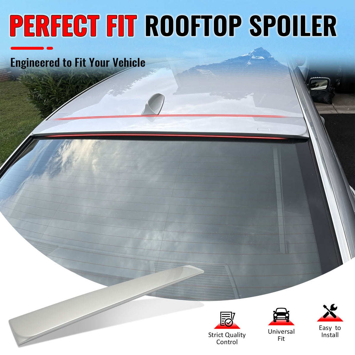Fit 2002-2008 BMW E65 E66 7 Series Roof Spoiler Pre-painted #354