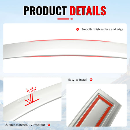 Fits 02-08 BMW E65 E66 7-Series Sedan AC Style Roof Spoiler Painted #354 Silver