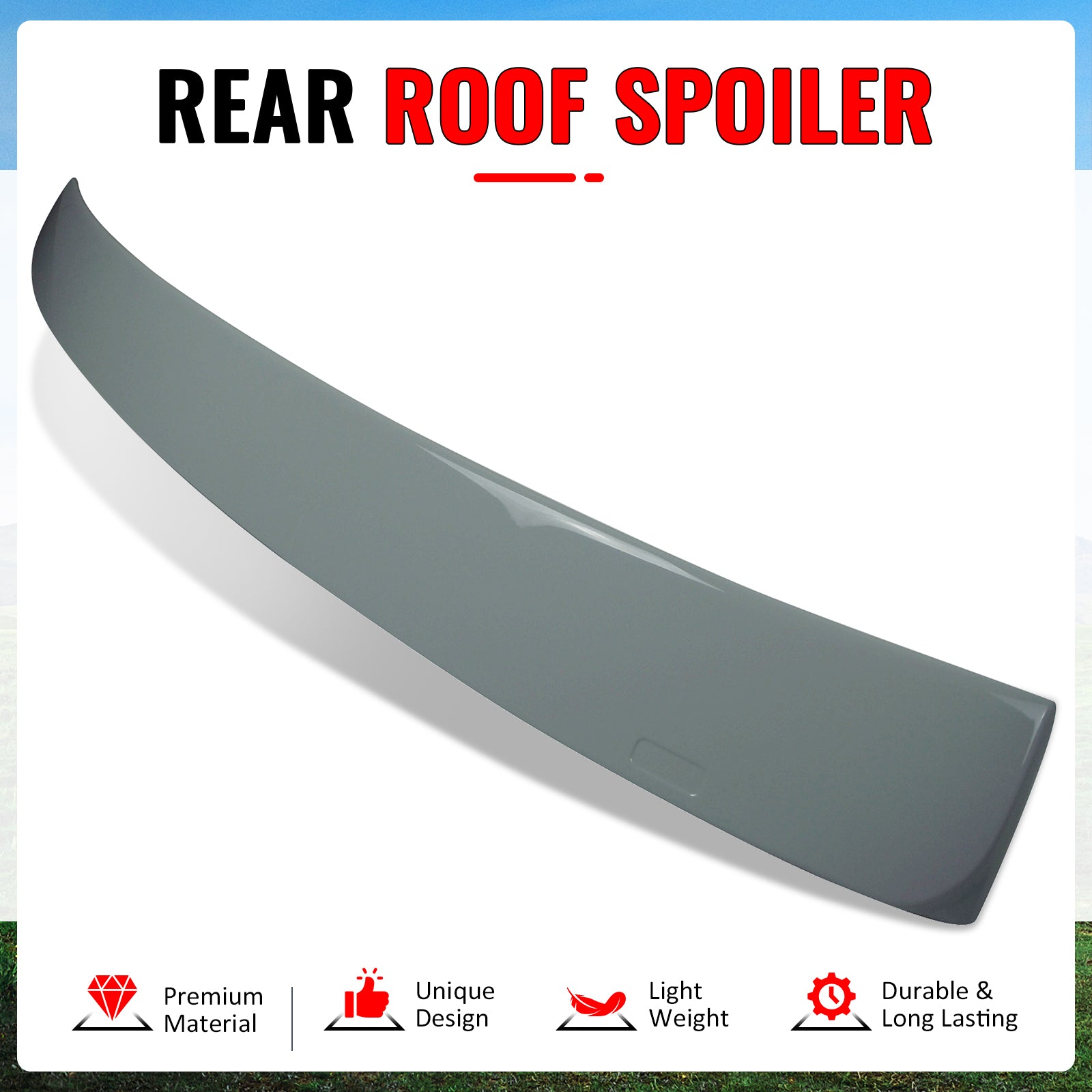 Fits 02-08 BMW E65 E66 7-Series Sedan Painted #300 White Roof Spoiler AC Style