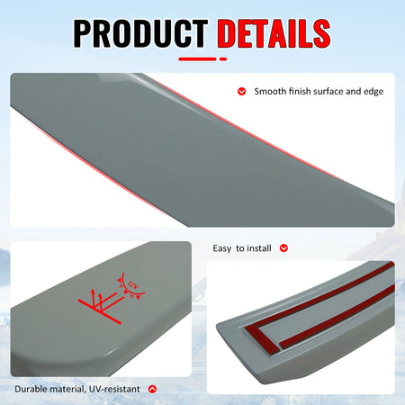 Fits 02-08 BMW E65 E66 7-Series Sedan Painted #300 White Roof Spoiler AC Style