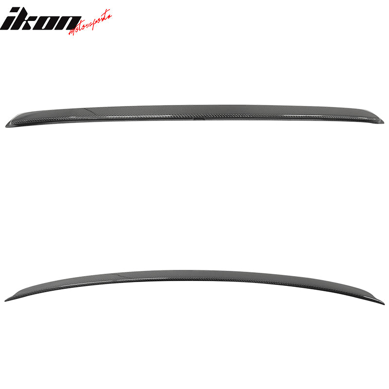 IKON MOTORSPORTS, Roof Spoiler Compatible With 2005-2011 BMW 3 Series E90 Sedan 4Door , Matte Carbon Fiber AC Style Rear Spoiler Wing, 2006 2007 2008 2009 2010