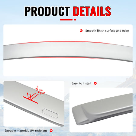 Fits 06-11 BMW 3 Series E90 Sedan 4-Door AC Style Roof Spoiler ABS Painted #354