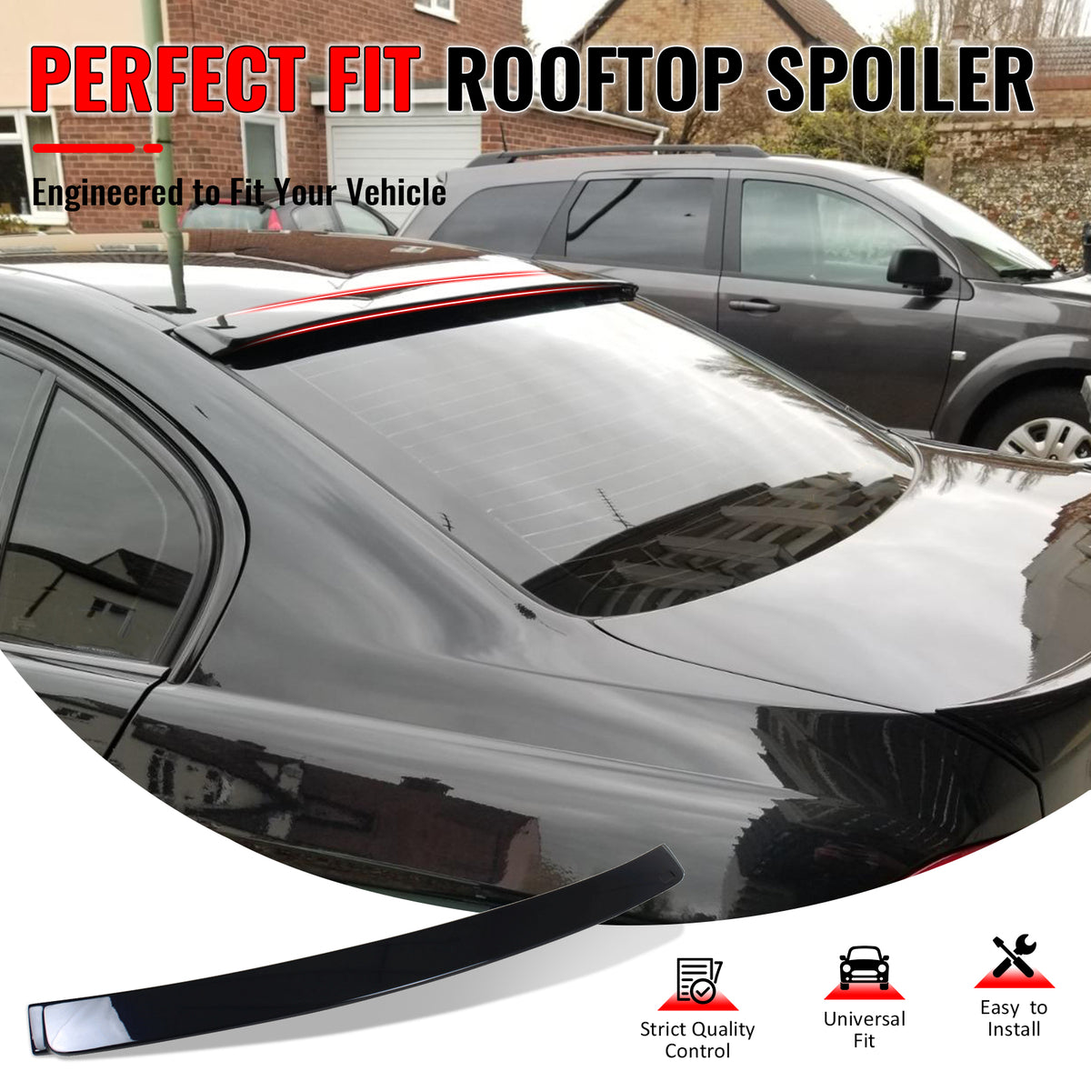 IKON MOTORSPORTS, Rear Window Roof Spoiler Compatible with 2006-2011 BMW 3 Series E90 Sedan 4-Door, AC Style Painted #A35 WA35 Monaco Blue Metallic ABS Top Roofline Windshield Visor Spoiler Wing