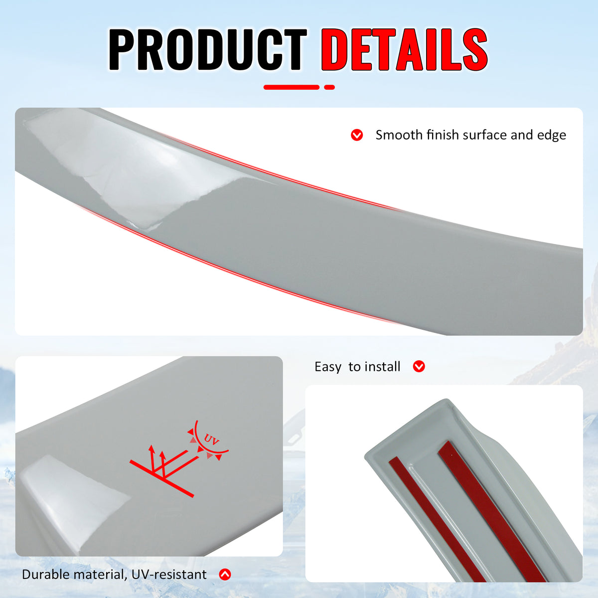 Fits 06-11 BMW 3 Series E90 Sedan 4-Door AC Style Roof Spoiler ABS Painted #N74