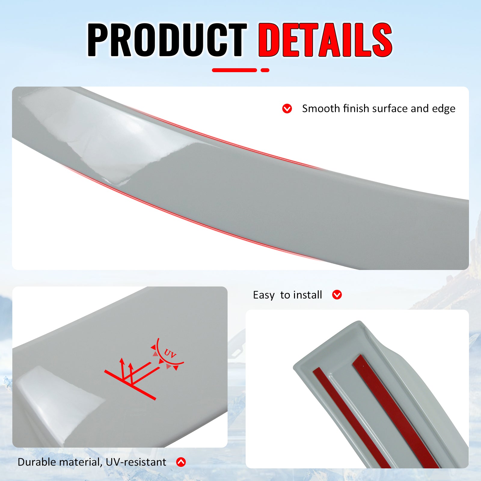 Fits 06-11 BMW 3 Series E90 Sedan 4-Door AC Style Roof Spoiler ABS Painted #N74