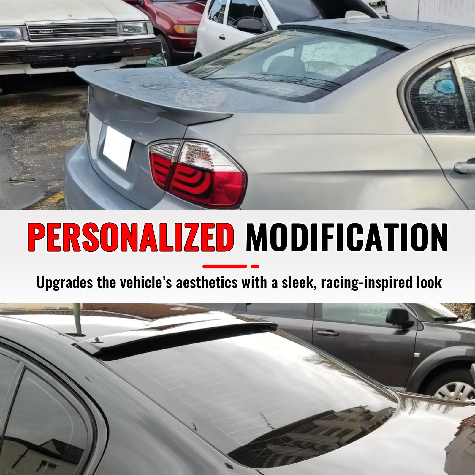 Fits 06-11 BMW 3 Series E90 Sedan 4-Door AC Style Roof Spoiler ABS Painted #N74