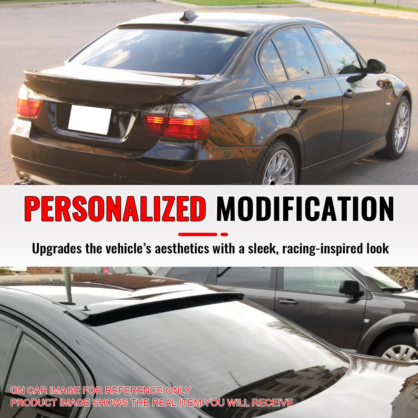 Fits 06-11 BMW 3 Series E90 Sedan 4-Door AC Style Roof Spoiler ABS Painted #U668