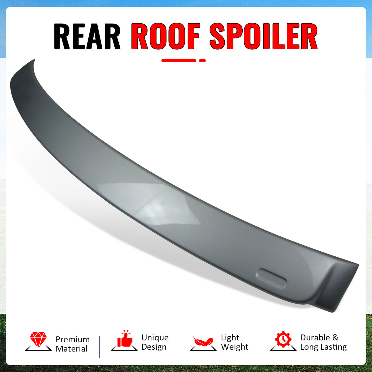 Fits 07-13 E92 AC Painted #354 Titanium Silver Metallic Roof Spoiler
