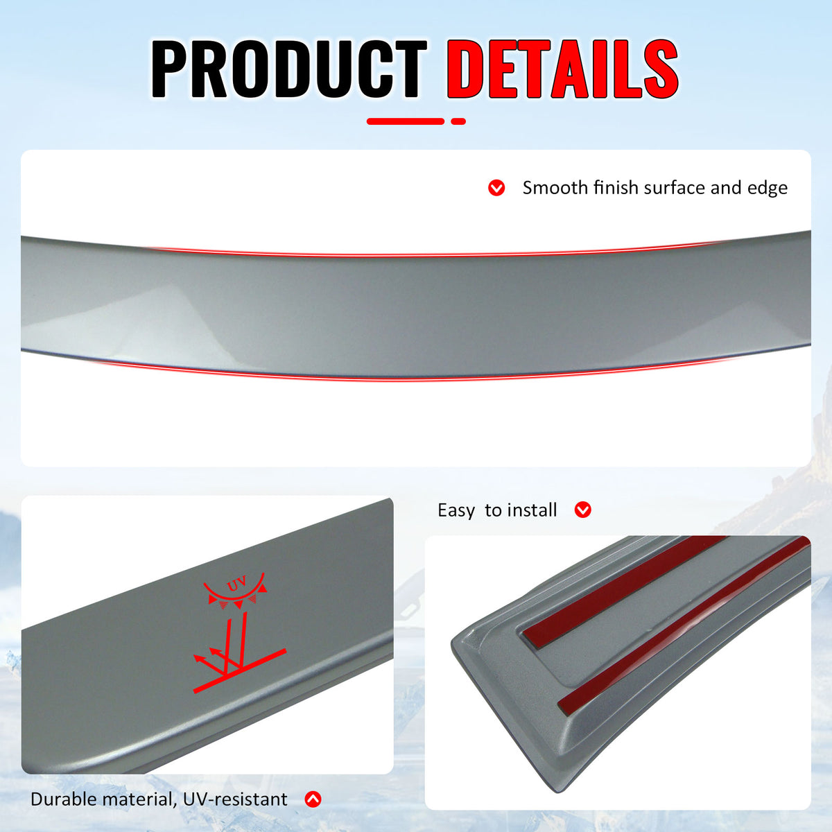 Fits 07-13 E92 AC Painted #354 Titanium Silver Metallic Roof Spoiler