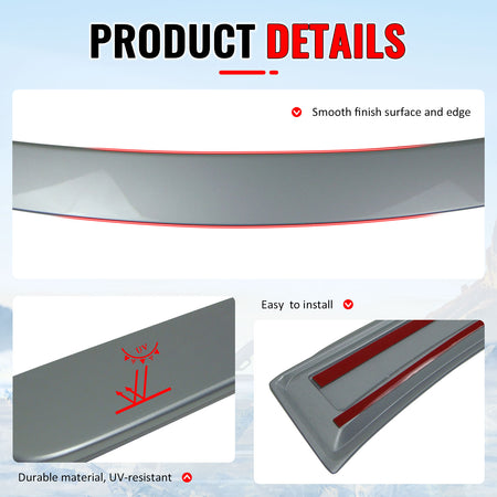 Fits 07-13 E92 AC Painted #354 Titanium Silver Metallic Roof Spoiler