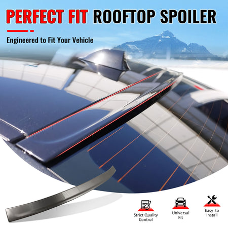 IKON MOTORSPORTS, Rear Window Roof Spoiler Compatible with 2011-2016 BMW 5 Series F10 Sedan 4-Door, 3D Style Painted #A72 Cashmere Silver Metallic ABS Top Roofline Windshield Visor Spoiler Wing