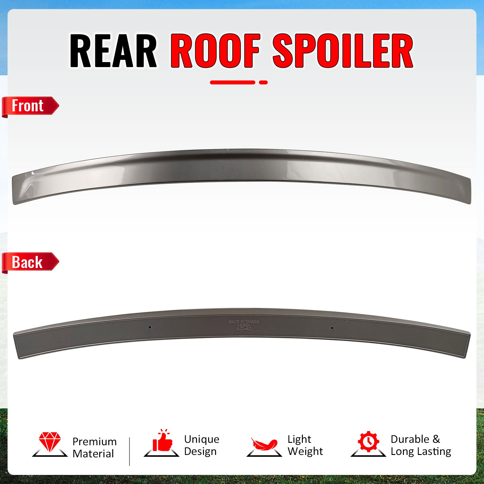 Fits 11-16 BMW F10 5 Series Sedan 3D Style Rear Roof Spoiler Painted #A72 Silver