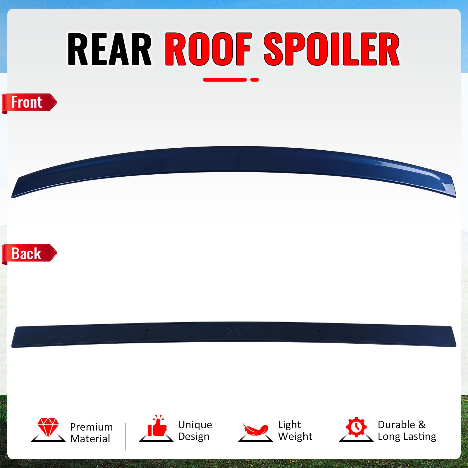 Fits 11-16 BMW F10 5 Series Sedan 3D Style Rear Roof Spoiler Painted #B05 Blue