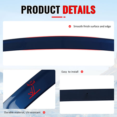 Fits 11-16 BMW F10 5 Series Sedan 3D Style Rear Roof Spoiler Painted #B05 Blue