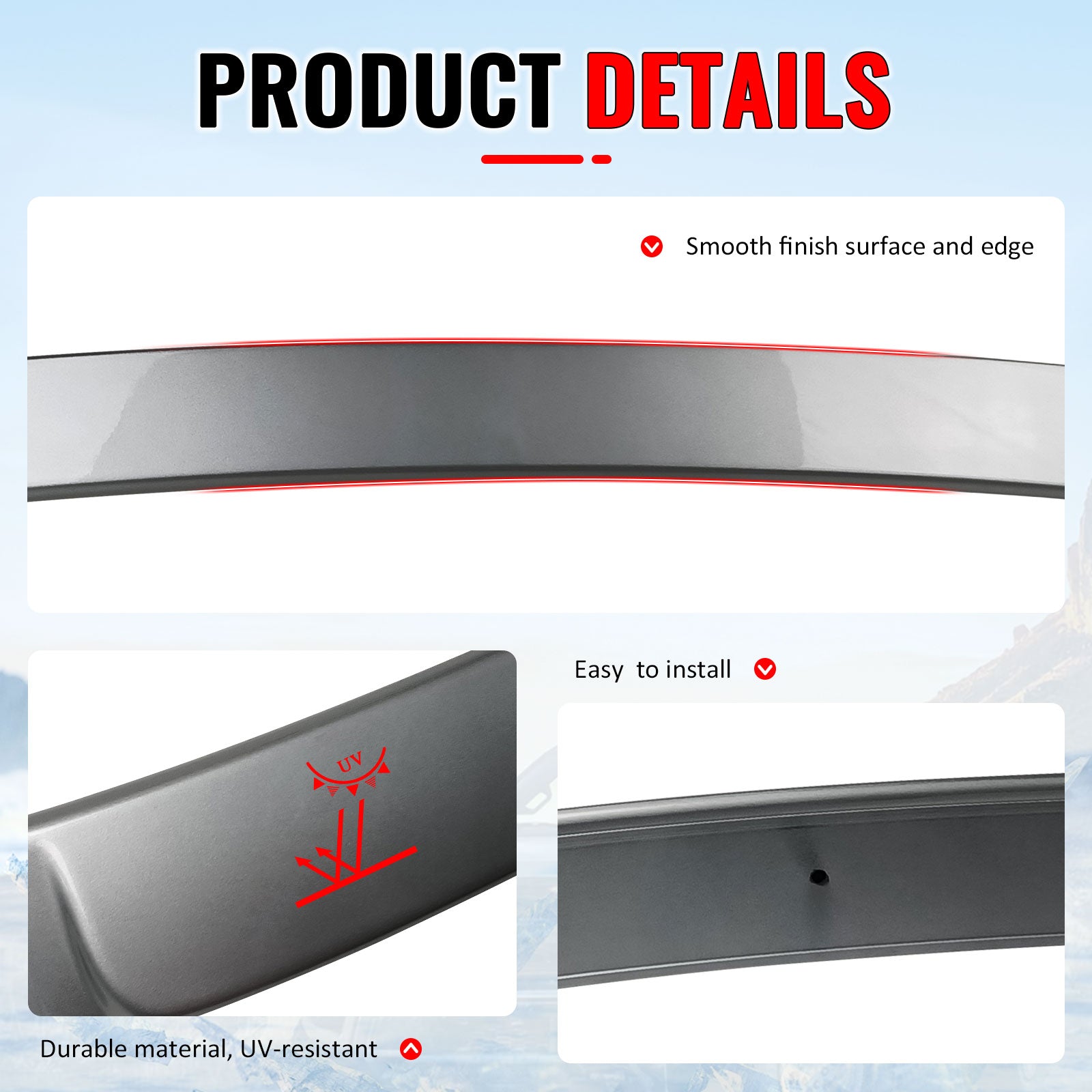 Fits 11-16 F10 Sedan AC Painted Roof Spoiler #354 Titanium Silver Metallic