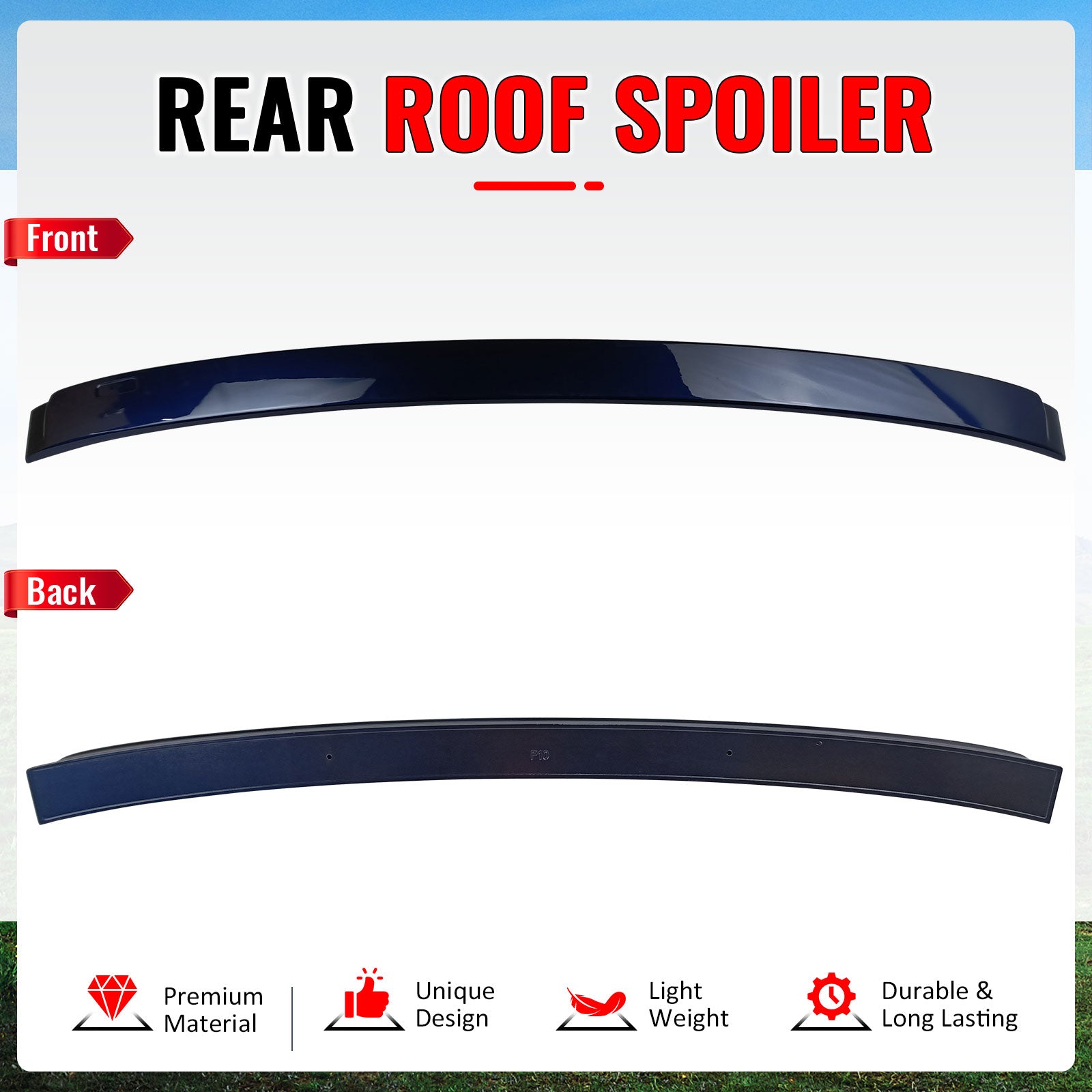 Fits 11-16 F10 Sedan AC Painted Roof Spoiler #A76 Deep Sea Blue Metallic