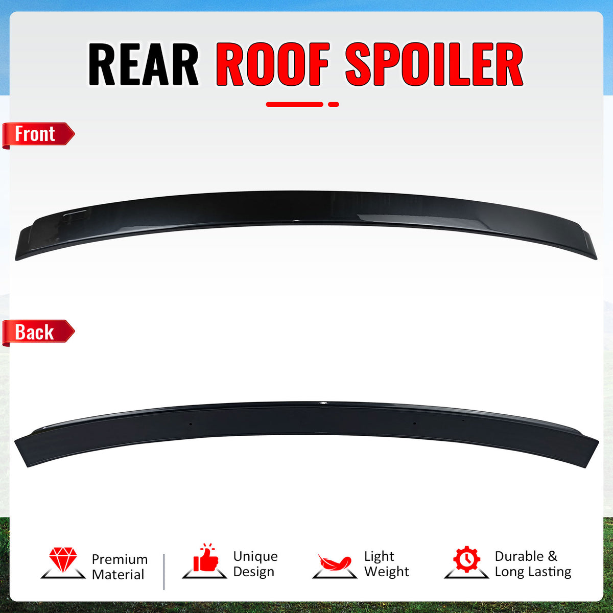 Fits 11-16 F10 Sedan AC Painted Roof Spoiler #B39 Mineral Gray Metallic