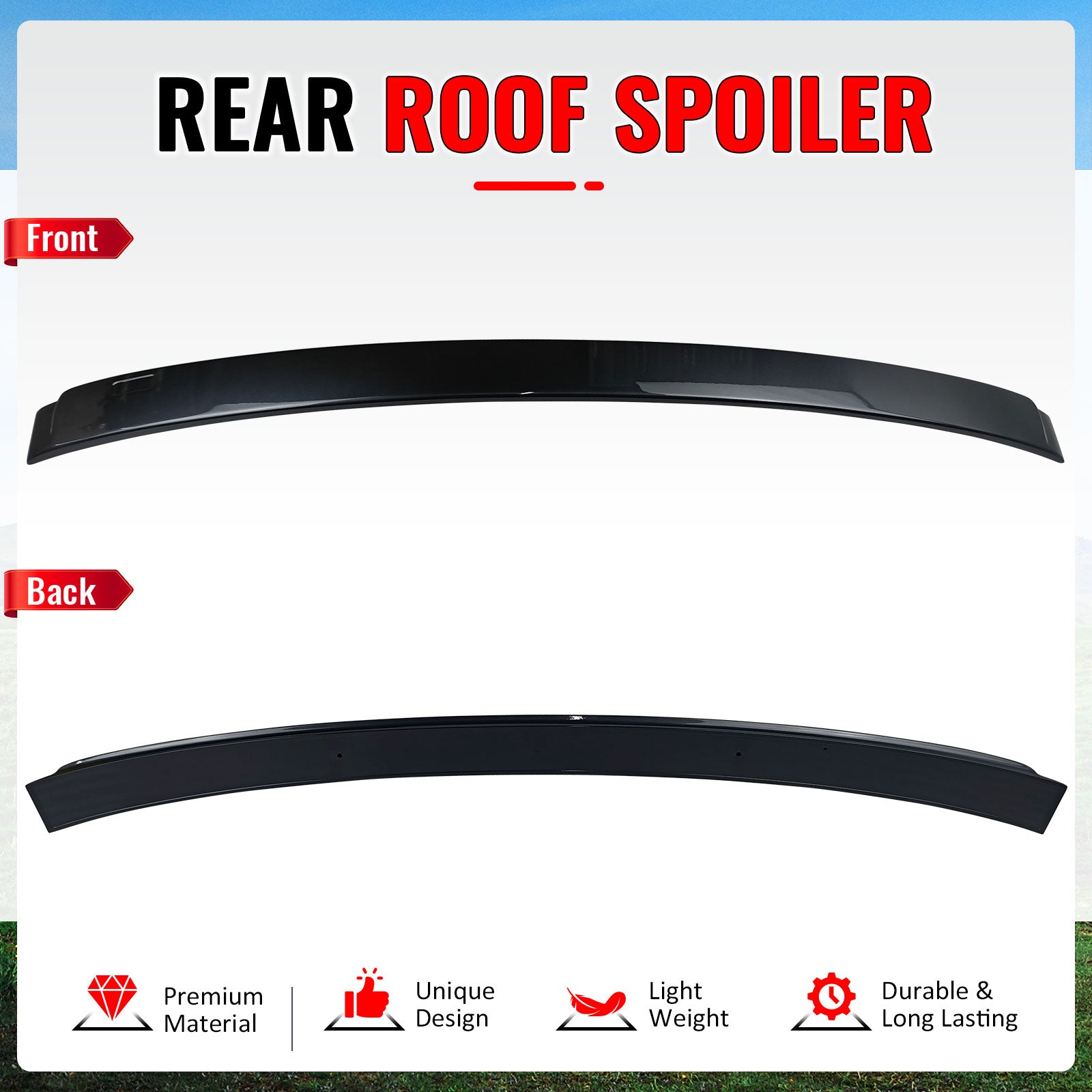 Fits 11-16 F10 Sedan AC Painted Roof Spoiler #B39 Mineral Gray Metallic