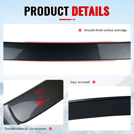 Fits 11-16 F10 Sedan AC Painted Roof Spoiler #B39 Mineral Gray Metallic