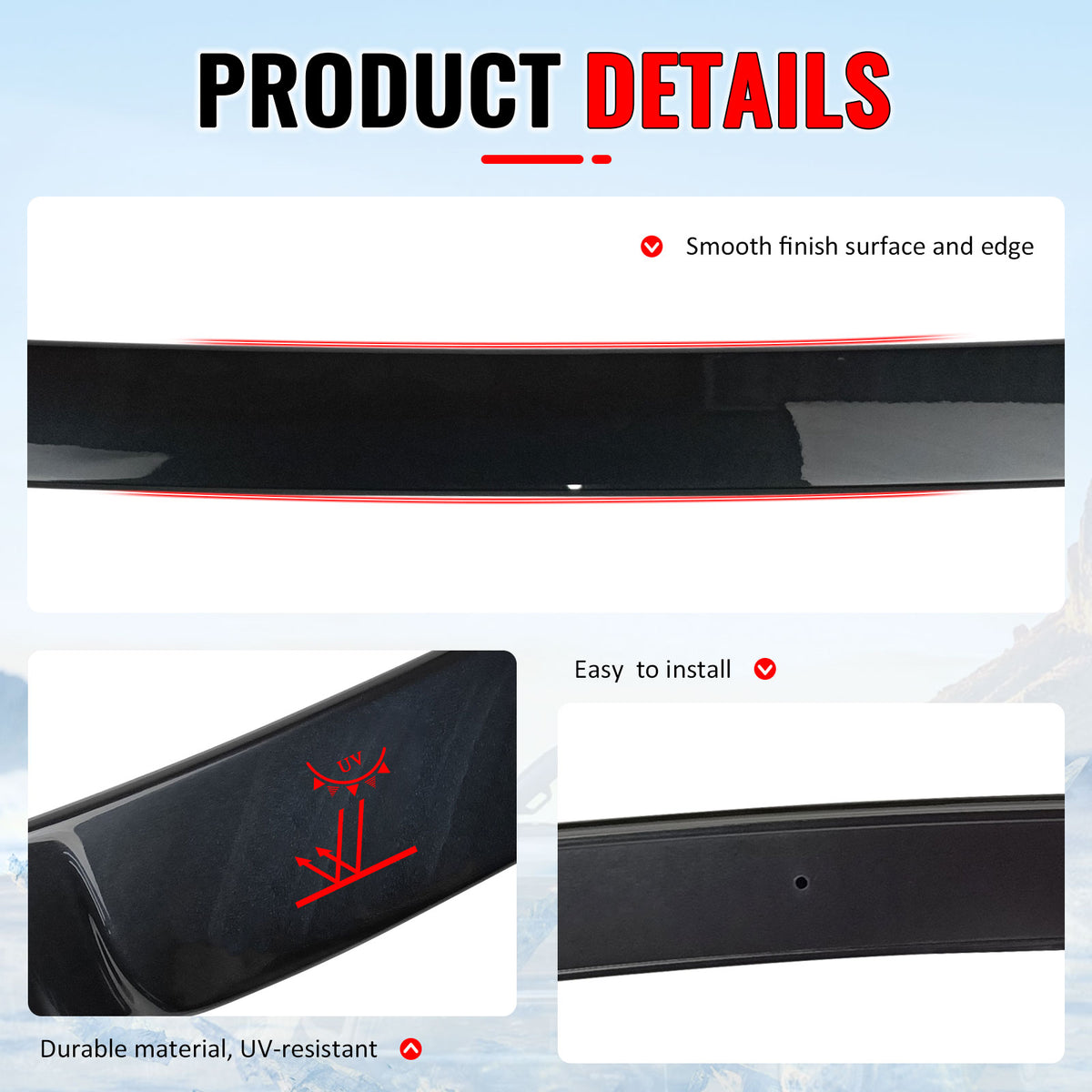 Fits 11-16 F10 Sedan AC Painted Roof Spoiler #B90 Dark Graphite Metallic II
