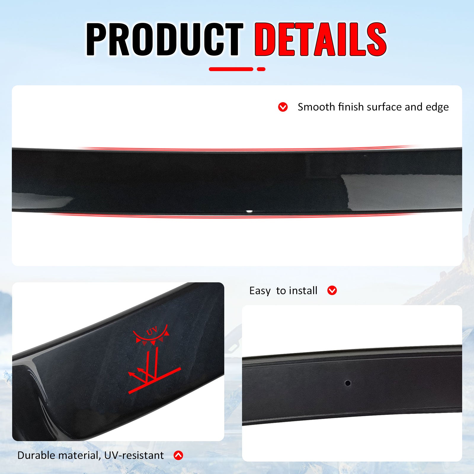 Fits 11-16 F10 Sedan AC Painted Roof Spoiler #B90 Dark Graphite Metallic II