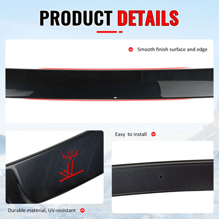 Fits 11-16 F10 Sedan AC Painted Roof Spoiler #B90 Dark Graphite Metallic II