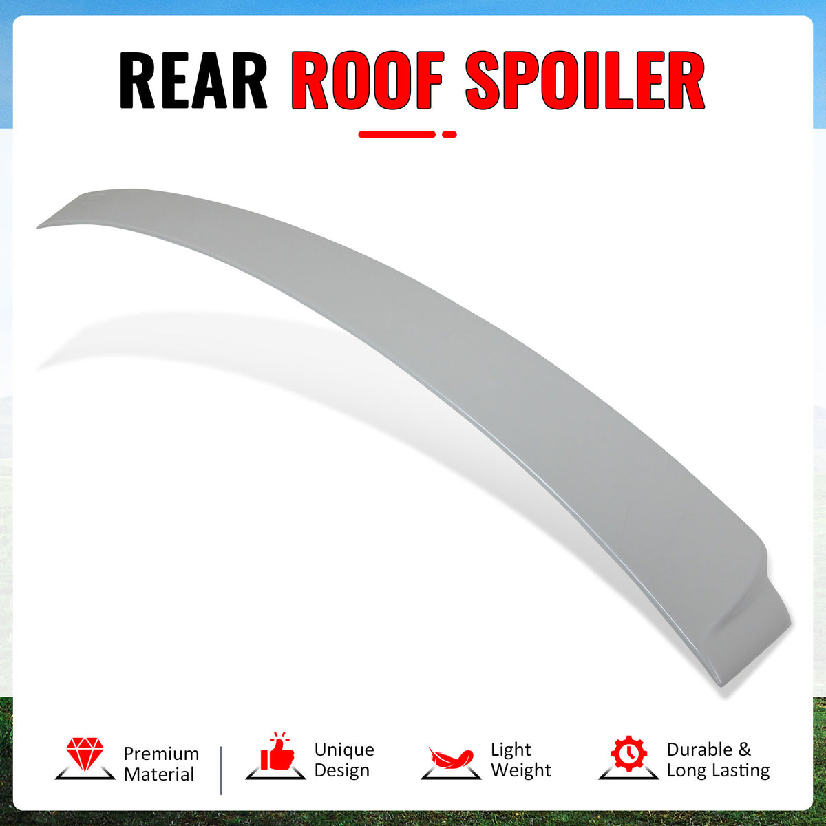 Fits 12-18 BMW F30 3-Series Sedan AC Style Rear Roof Spoiler Painted #A96 White