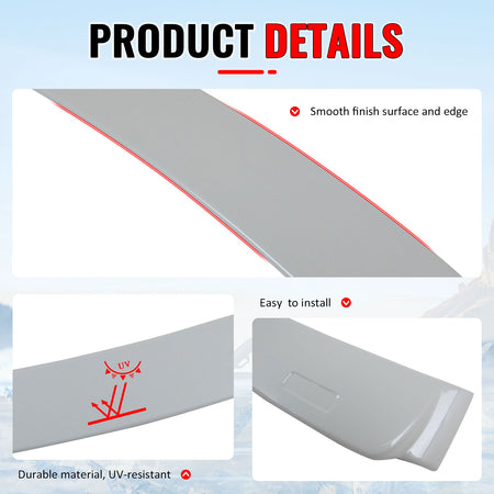 Fits 12-18 BMW F30 3-Series Sedan AC Style Rear Roof Spoiler Painted #A96 White